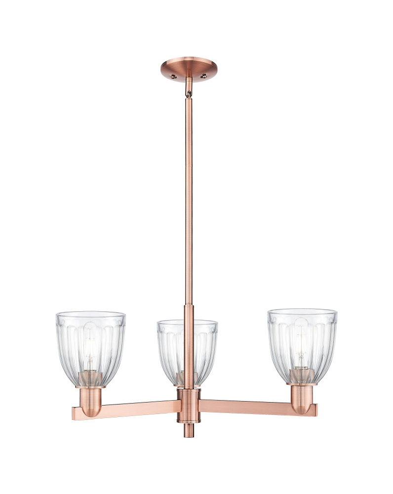 Brookfield - 3 Light - 28 inch - Antique Copper - Stem hung - Pendant