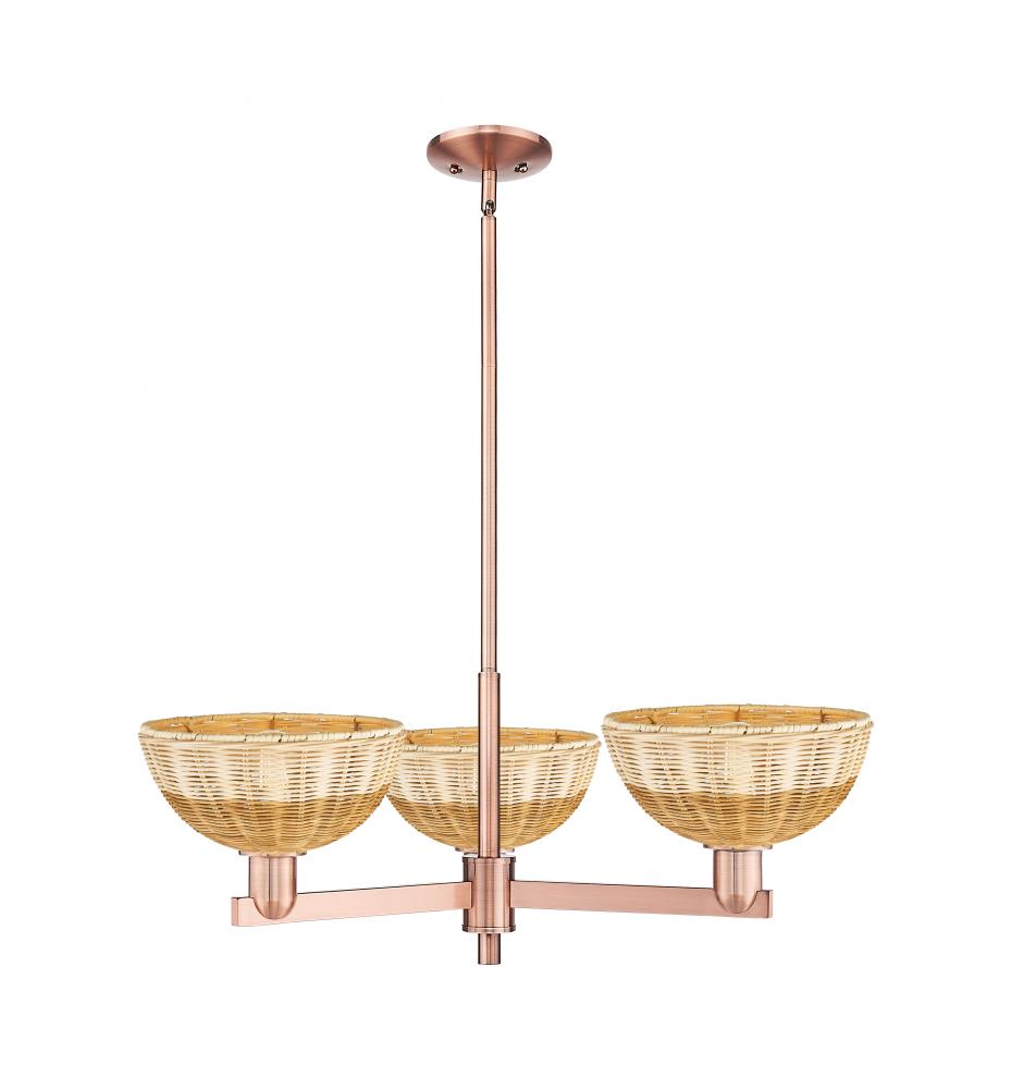 Bristol Natural II - 3 Light - 31 inch - Antique Copper - Stem hung - Pendant