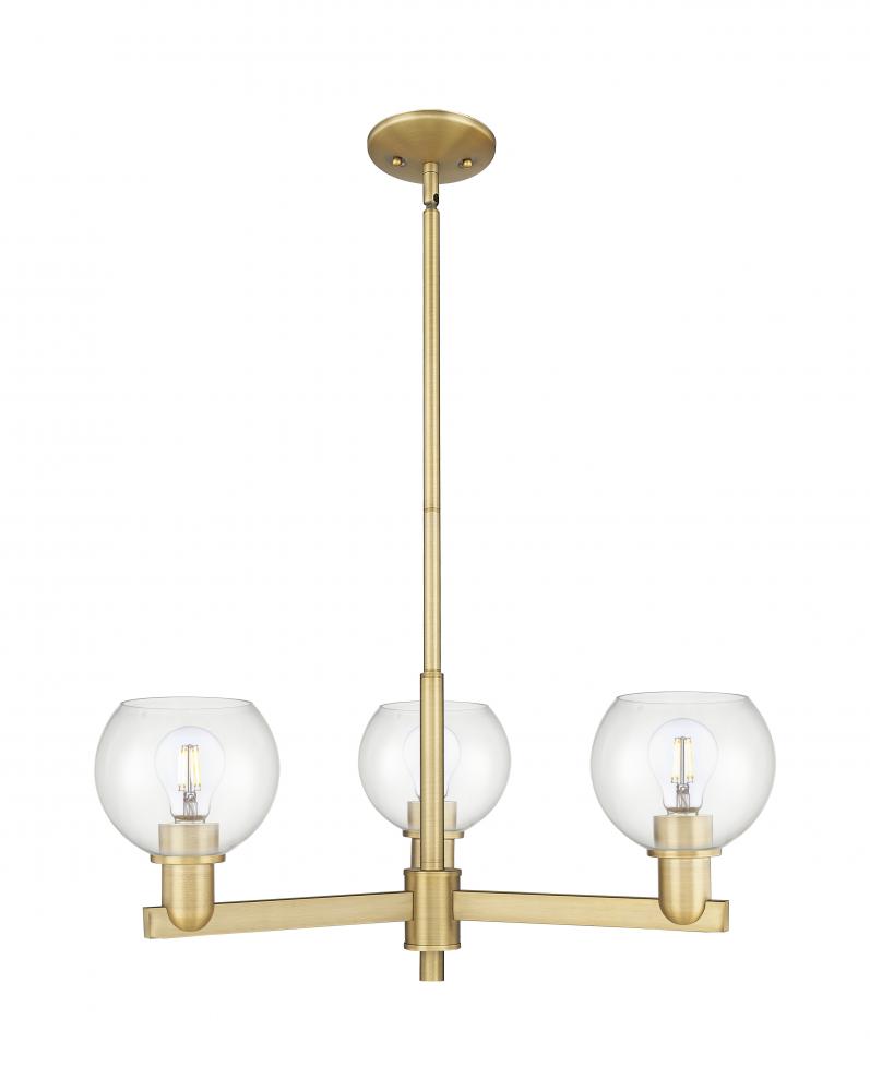 Athens - 3 Light - 28 inch - Brushed Brass - Stem hung - Pendant