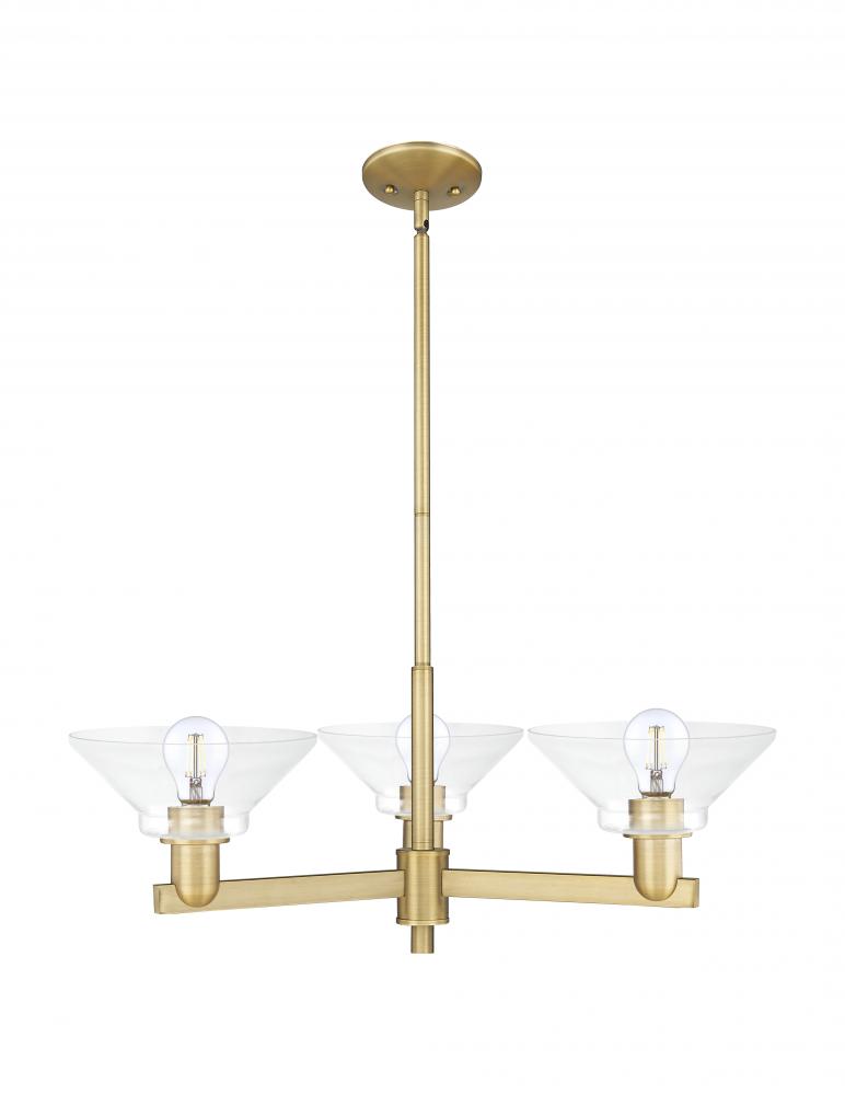 Orwell - 3 Light - 30 inch - Brushed Brass - Stem hung - Pendant