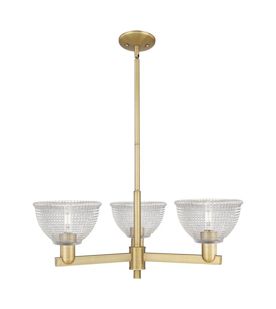 Arietta - 3 Light - 30 inch - Brushed Brass - Stem hung - Pendant