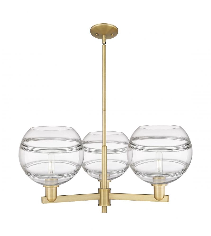 Rochester - 3 Light - 32 inch - Brushed Brass - Stem hung - Pendant