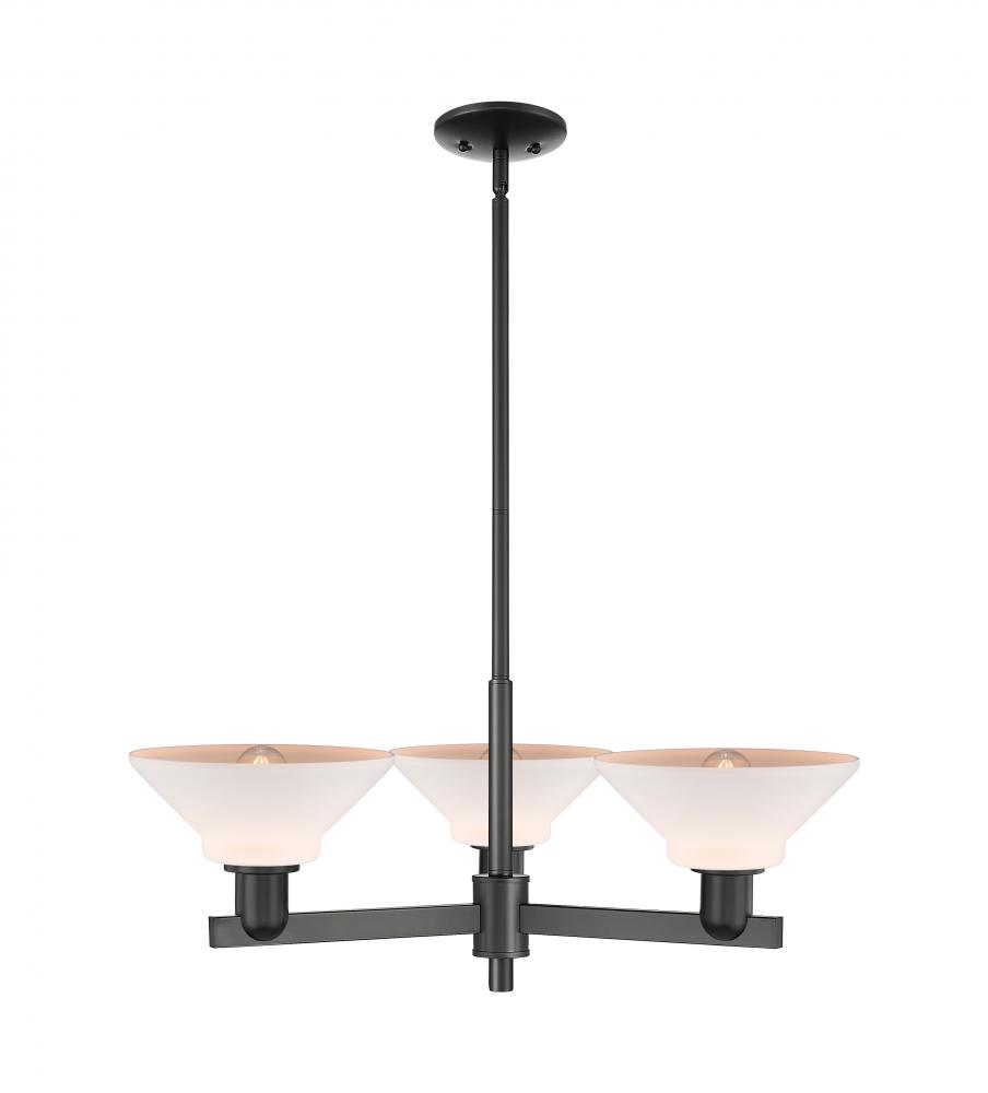Orwell - 3 Light - 30 inch - Matte Black - Stem hung - Pendant
