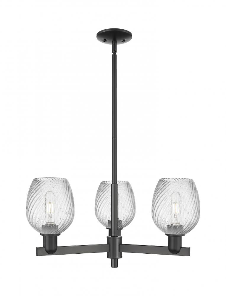 Salina - 3 Light - 28 inch - Matte Black - Stem hung - Pendant