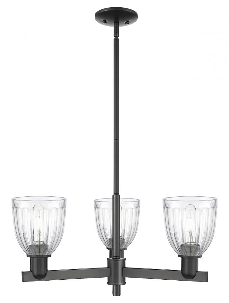 Brookfield - 3 Light - 28 inch - Matte Black - Stem hung - Pendant