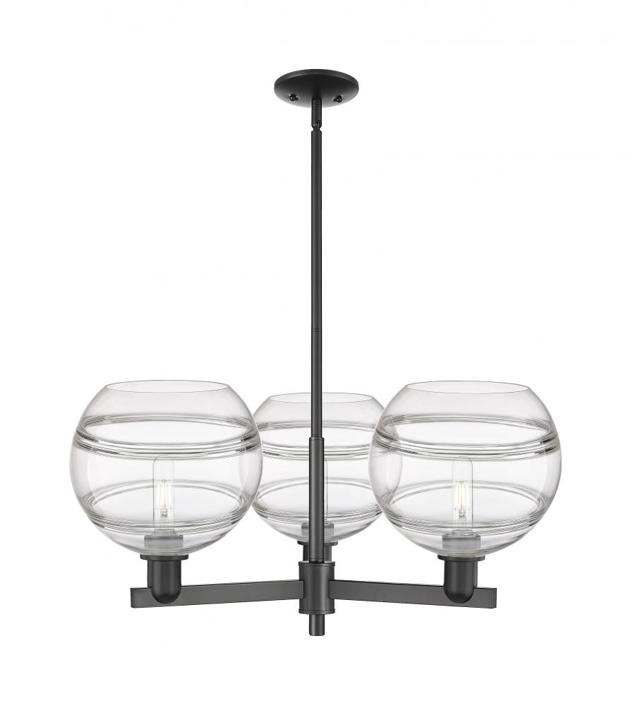 Rochester - 3 Light - 32 inch - Matte Black - Stem hung - Pendant