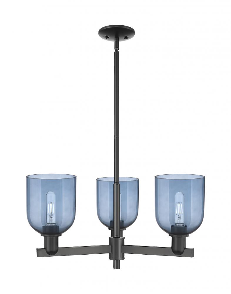 Bella - 3 Light - 27 inch - Matte Black - Stem hung - Pendant