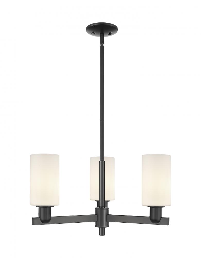 Clymer - 3 Light - 26 inch - Matte Black - Stem hung - Pendant
