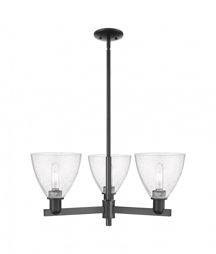 Bristol - 3 Light - 29 inch - Matte Black - Stem hung - Pendant