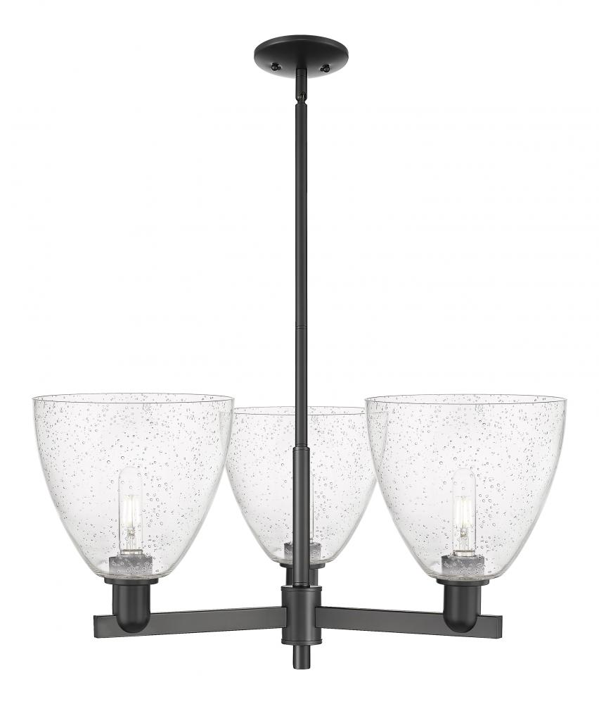 Bristol - 3 Light - 31 inch - Matte Black - Stem hung - Pendant