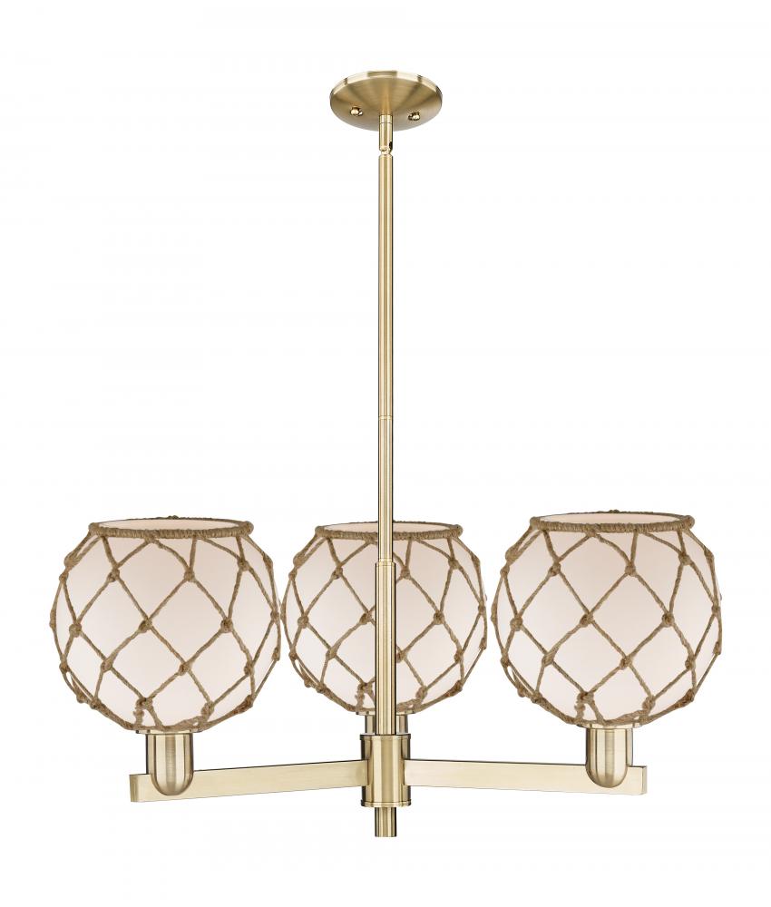 Farmhouse Rope - 3 Light - 30 inch - Champagne Bronze - Stem hung - Pendant