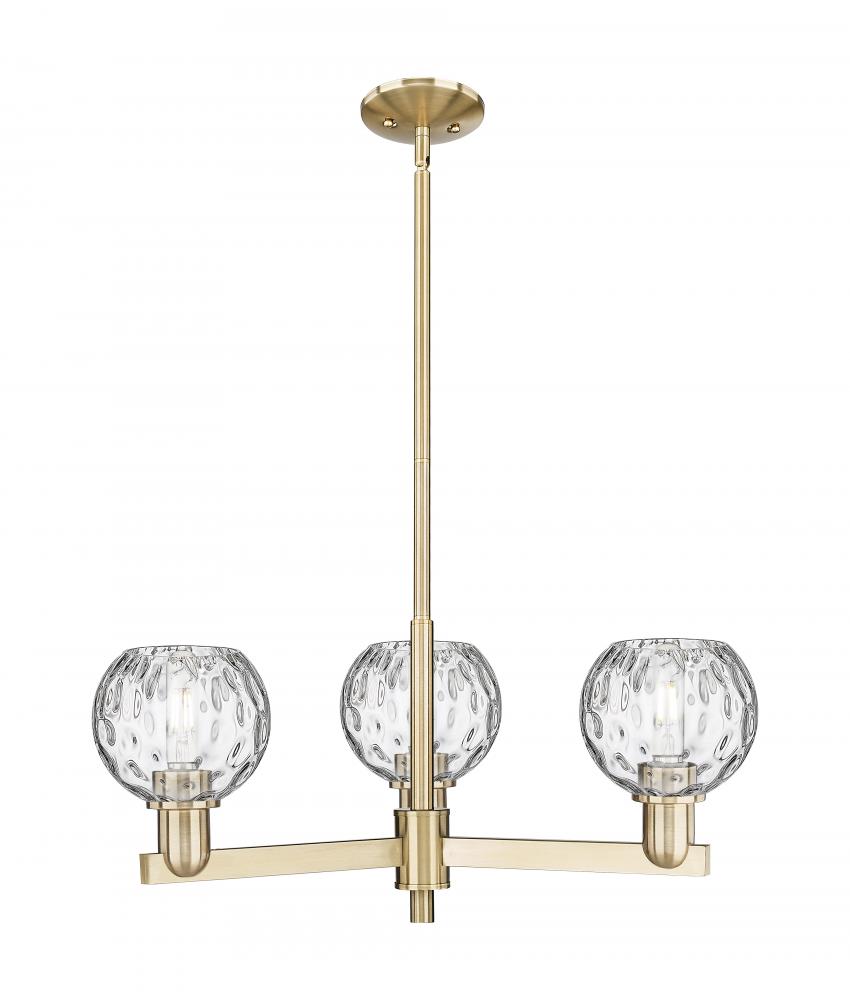 Athens Water Glass - 3 Light - 28 inch - Champagne Bronze - Stem hung - Pendant