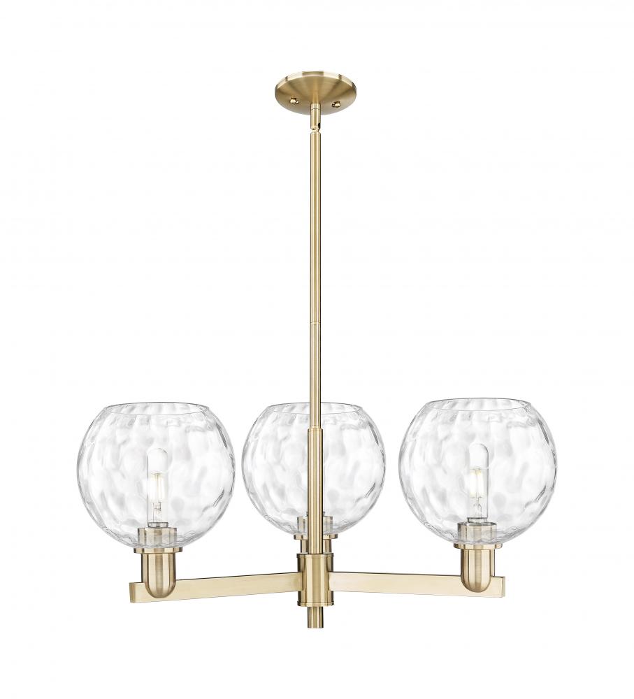 Athens Water Glass - 3 Light - 30 inch - Champagne Bronze - Stem hung - Pendant