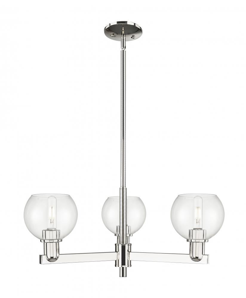 Athens - 3 Light - 28 inch - Polished Nickel - Stem hung - Pendant