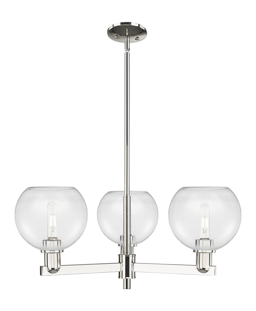 Athens - 3 Light - 30 inch - Polished Nickel - Stem hung - Pendant