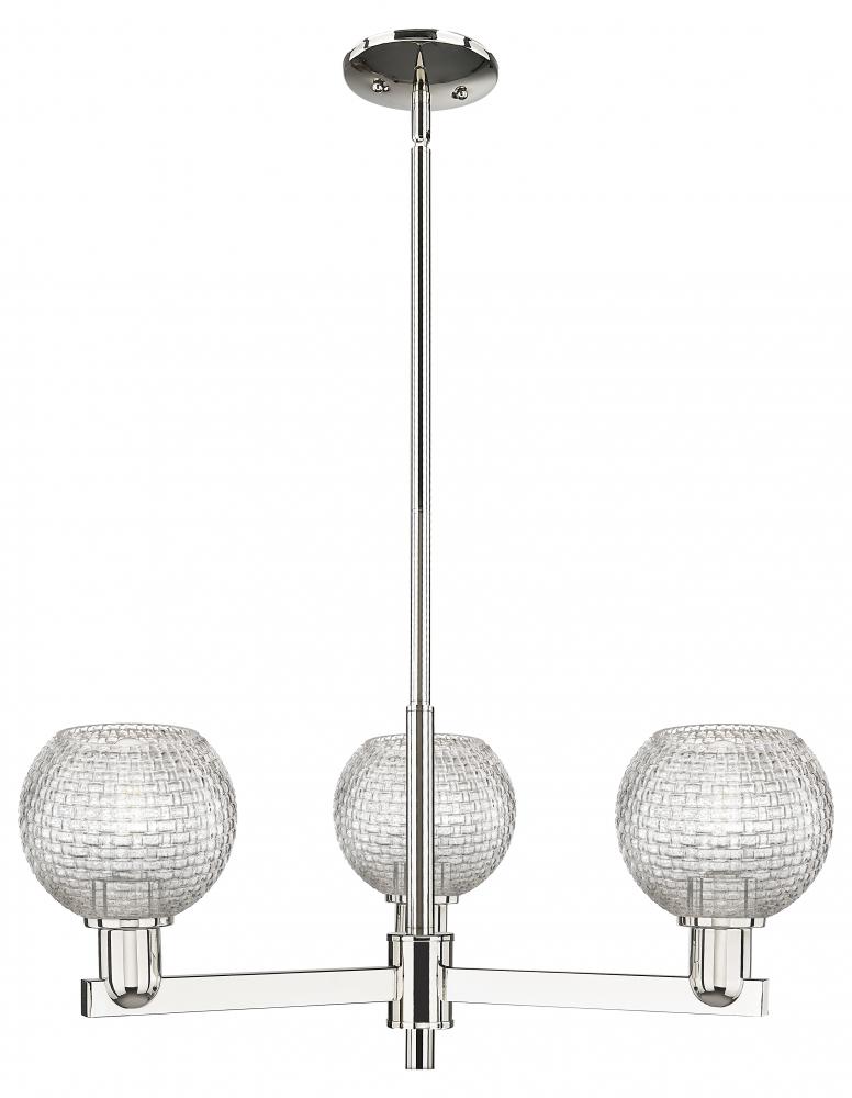 Athens - 3 Light - 28 inch - Polished Nickel - Stem hung - Pendant