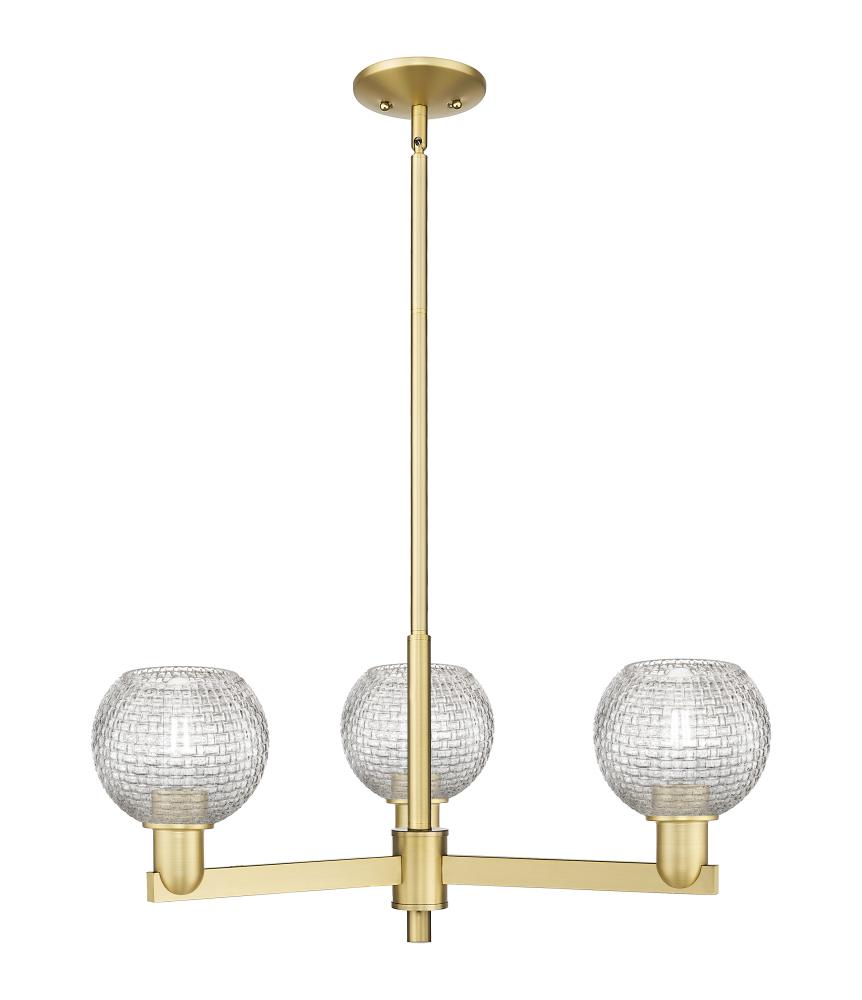 Athens - 3 Light - 28 inch - Satin Gold - Stem hung - Pendant