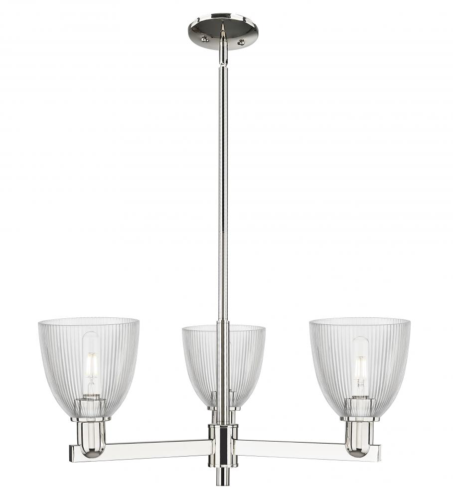 Castile - 3 Light - 28 inch - Satin Nickel - Stem hung - Pendant