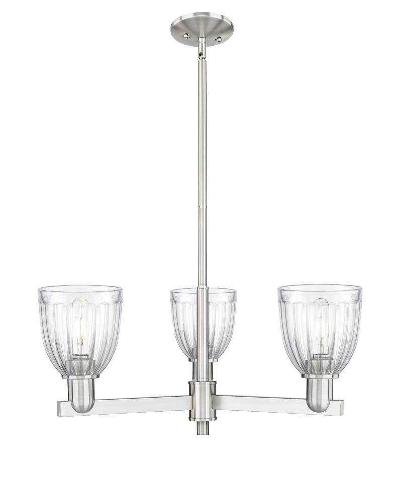 Brookfield - 3 Light - 28 inch - Satin Nickel - Stem hung - Pendant