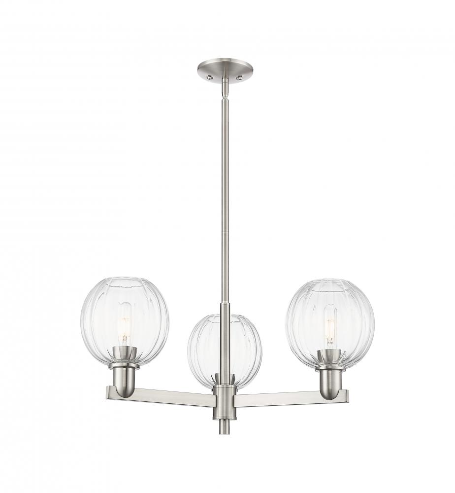 Preston Globe - 3 Light - 18 inch - Satin Nickel - Pendant
