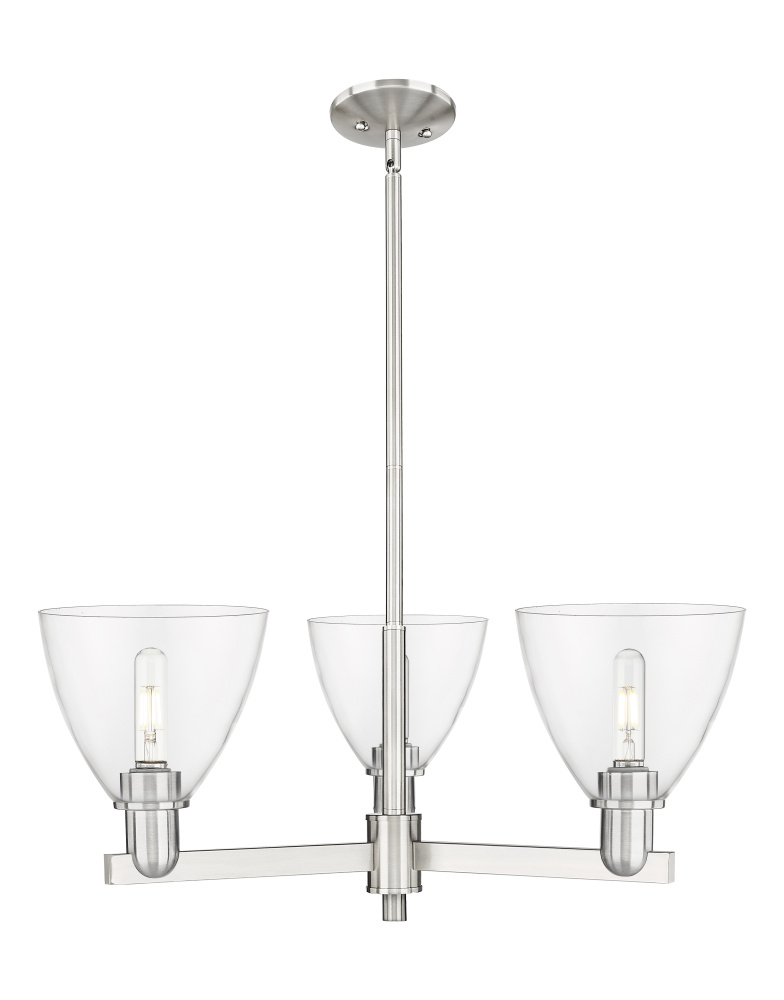 Bristol - 3 Light - 29 inch - Satin Nickel - Stem hung - Pendant