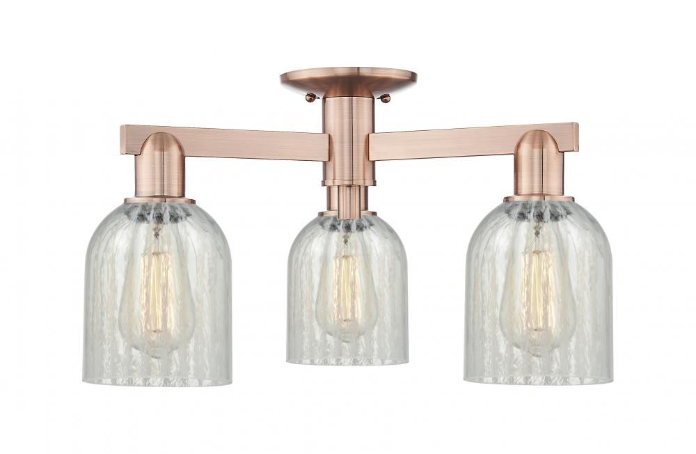 Caledonia - 3 Light - 23 inch - Antique Copper - Semi-Flush Mount