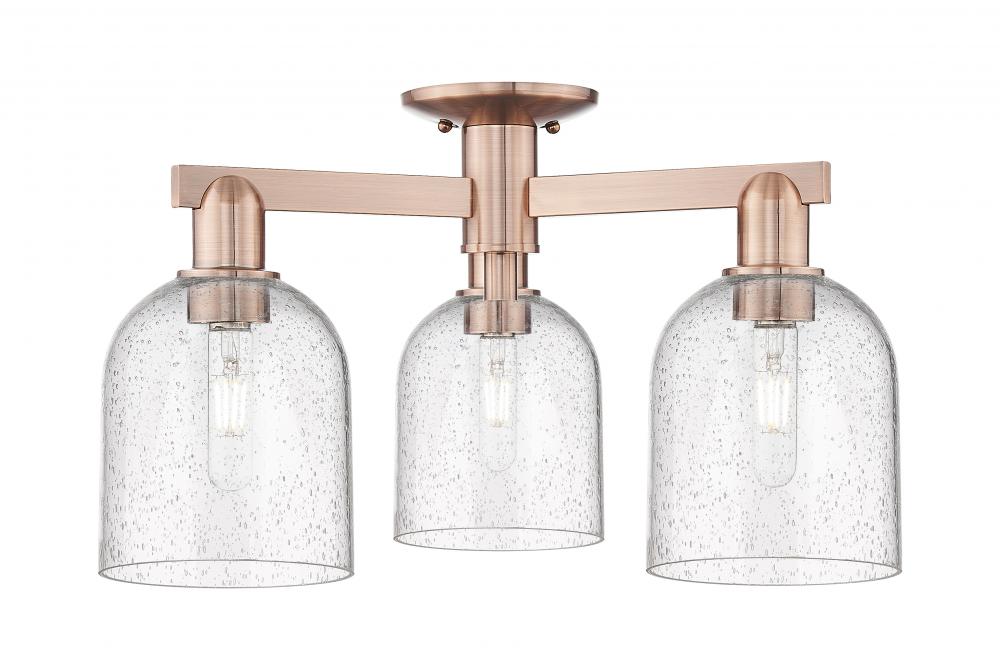 Bella - 3 Light - 23 inch - Antique Copper - Semi-Flush Mount