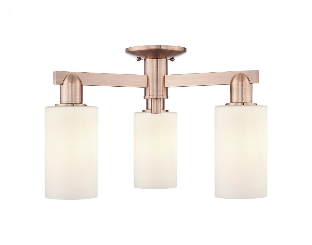 Clymer - 3 Light - 21 inch - Antique Copper - Semi-Flush Mount