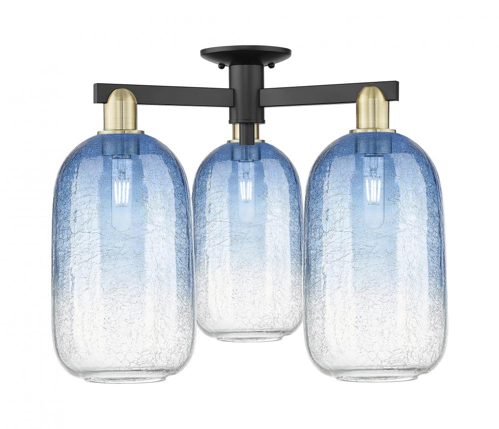 Brookhaven Cloche - 3 Light - 6 inch - Black Antique Brass - Semi-Flush Mount