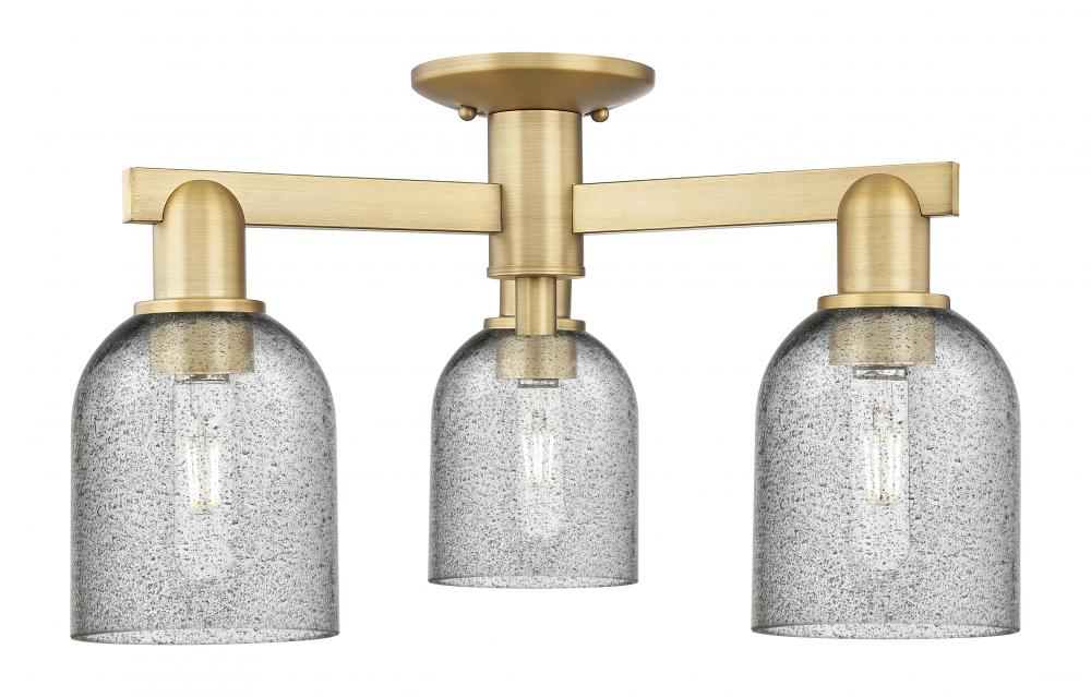 Caledonia - 3 Light - 23 inch - Brushed Brass - Semi-Flush Mount