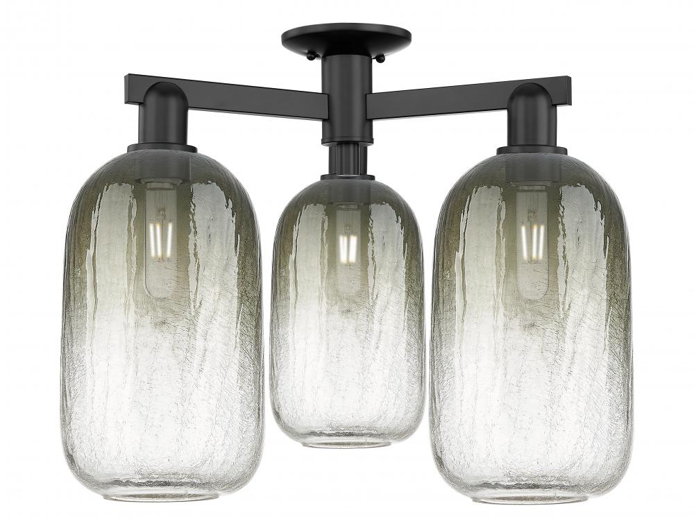 Brookhaven Cloche - 3 Light - 6 inch - Matte Black - Semi-Flush Mount