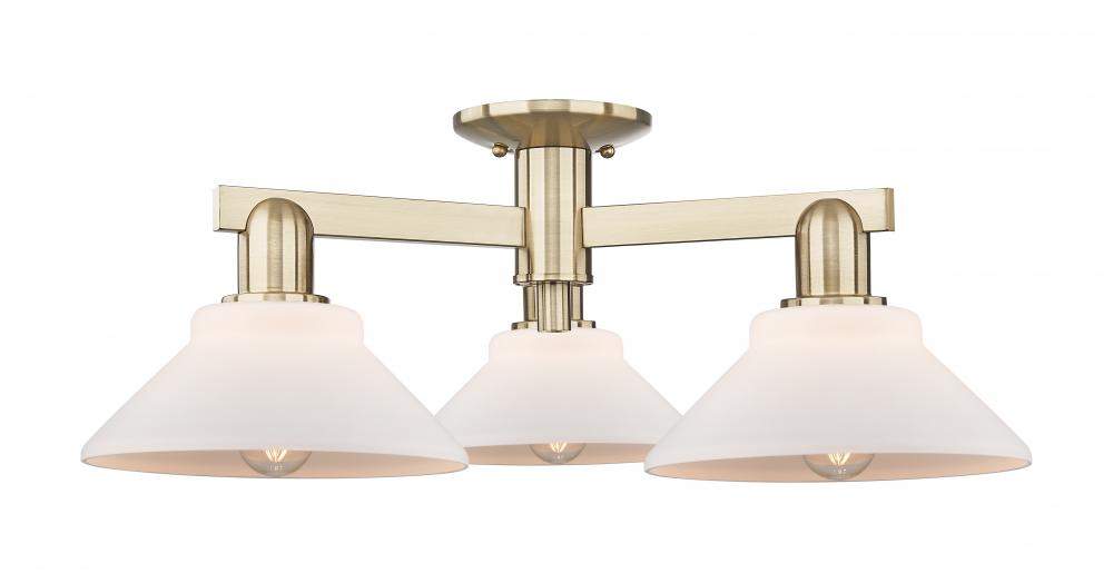 Orwell - 3 Light - 26 inch - Champagne Bronze - Semi-Flush Mount