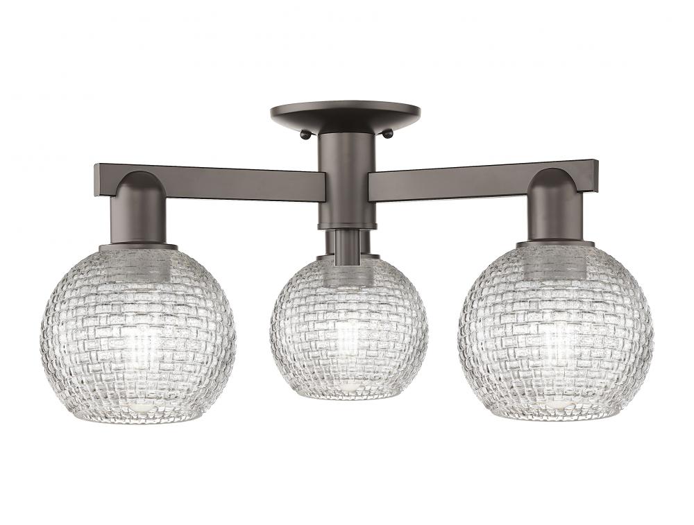 Athens - 3 Light - 23 inch - Oil Rubbed Bronze - Semi-Flush Mount