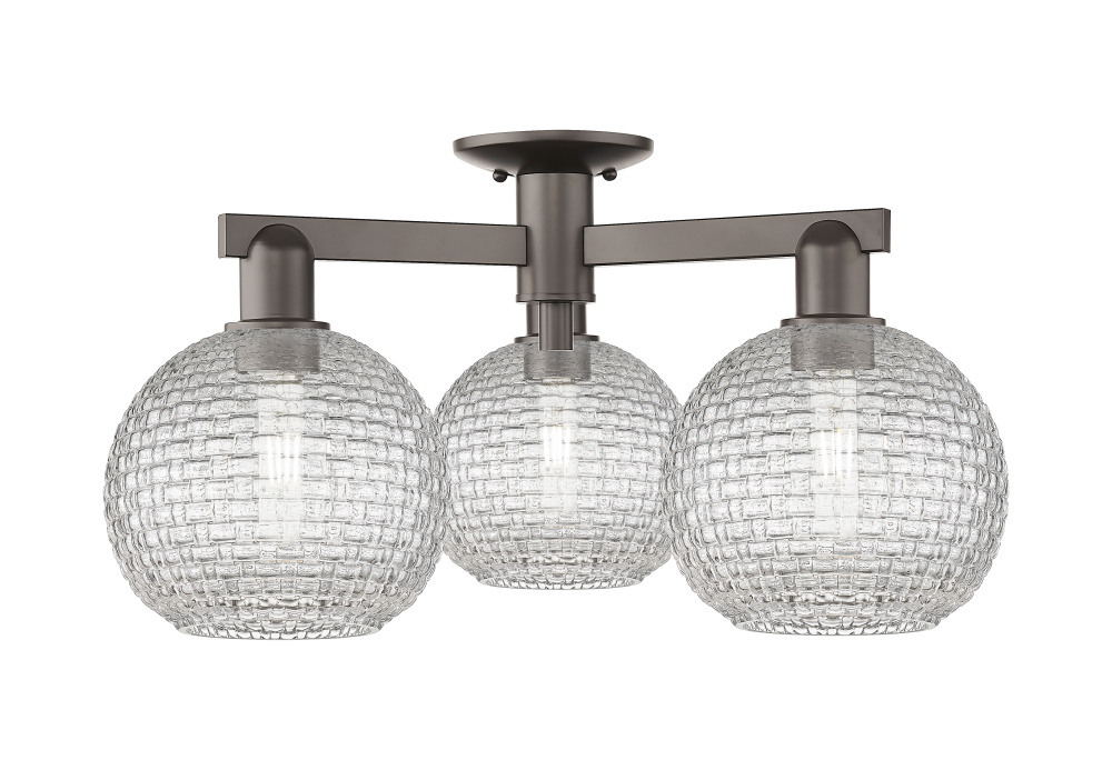 Athens - 3 Light - 26 inch - Oil Rubbed Bronze - Semi-Flush Mount