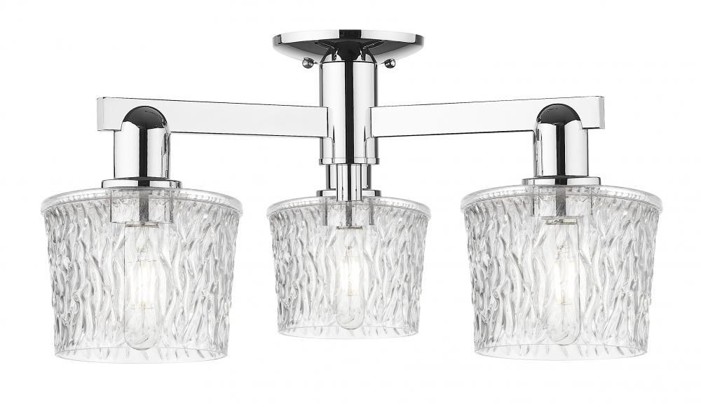 Niagara - 3 Light - 24 inch - Polished Chrome - Semi-Flush Mount