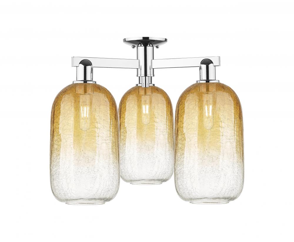 Brookhaven Cloche - 3 Light - 6 inch - Polished Chrome - Semi-Flush Mount