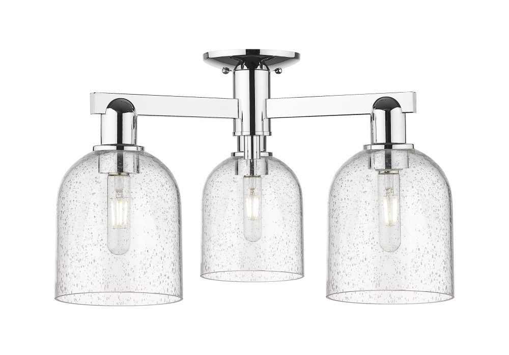 Bella - 3 Light - 23 inch - Polished Chrome - Semi-Flush Mount