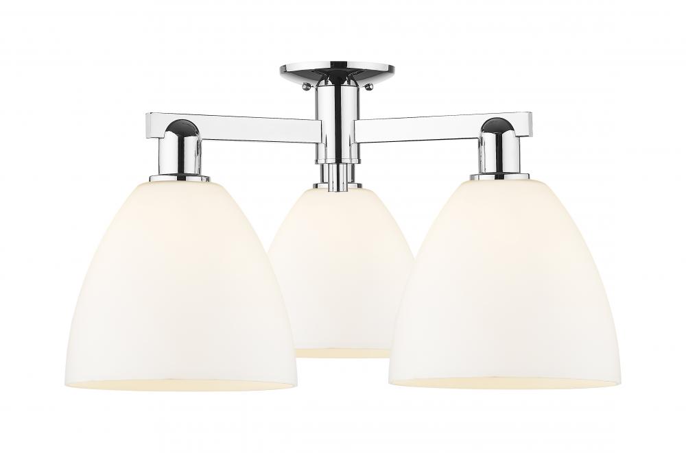 Bristol - 3 Light - 27 inch - Polished Chrome - Semi-Flush Mount