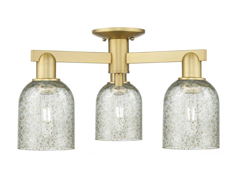 Caledonia - 3 Light - 23 inch - Satin Gold - Semi-Flush Mount