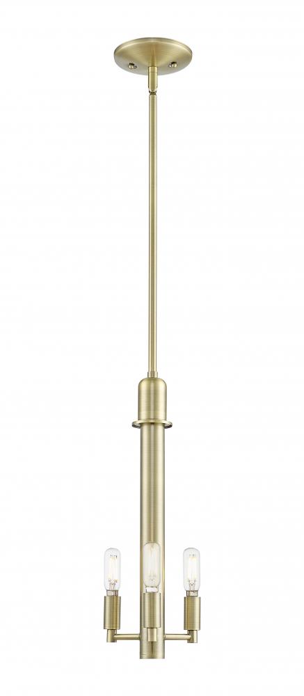 Arcadia - 3 Light - 7 inch - Antique Brass - Mini Pendant