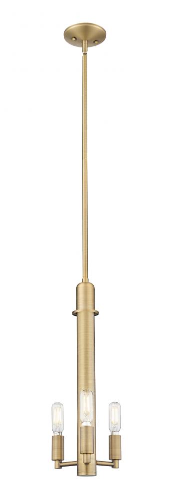Arcadia - 3 Light - 7 inch - Brushed Brass - Mini Pendant