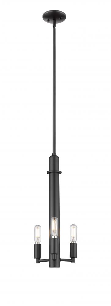 Arcadia - 3 Light - 7 inch - Matte Black - Mini Pendant