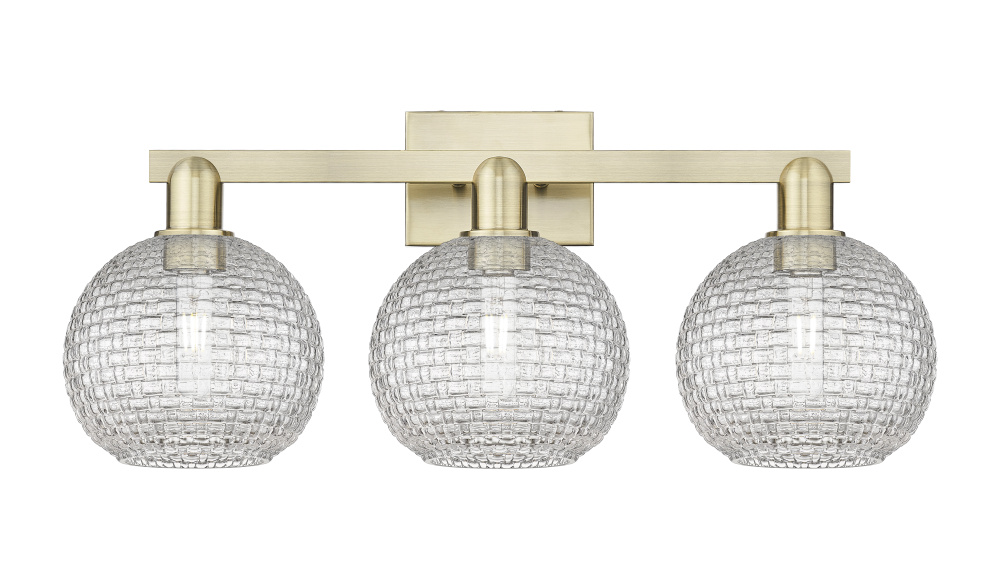 Athens - 3 Light - 27 inch - Antique Brass - Bath Vanity Light