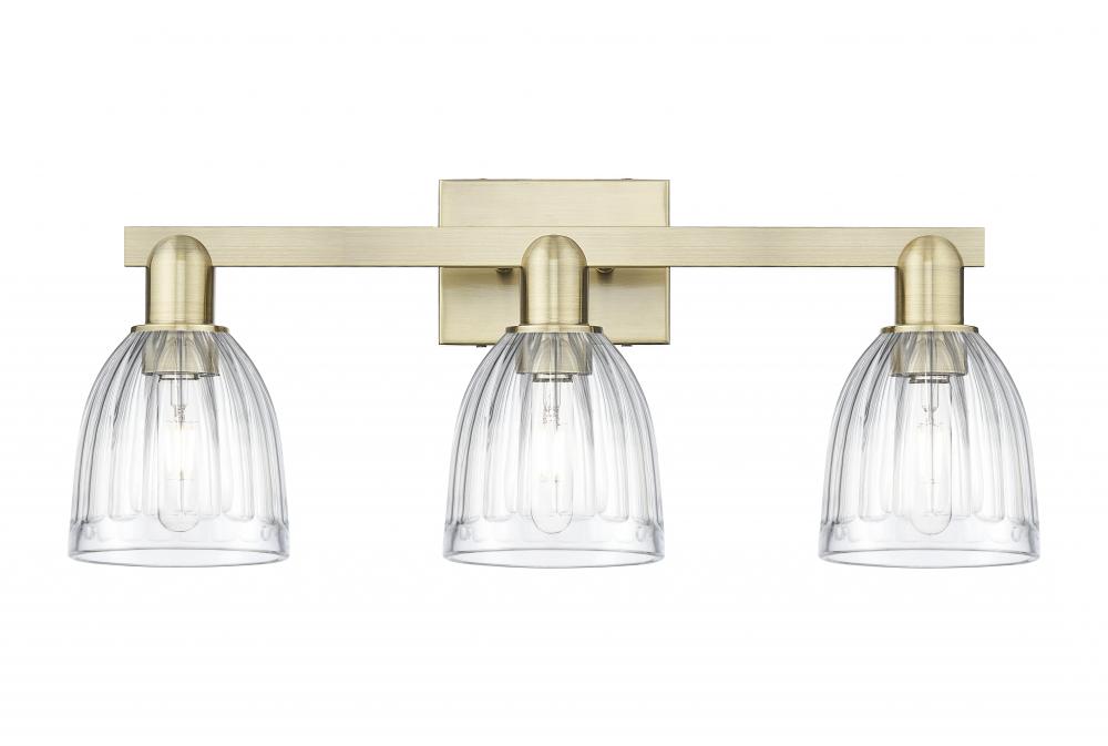 Brookfield - 3 Light - 25 inch - Antique Brass - Bath Vanity Light