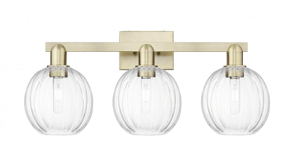 Preston Globe - 3 Light - 26 inch - Antique Brass - Bath Vanity Light