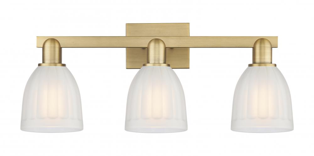 Brookfield - 3 Light - 25 inch - Brushed Brass - Bath Vanity Light