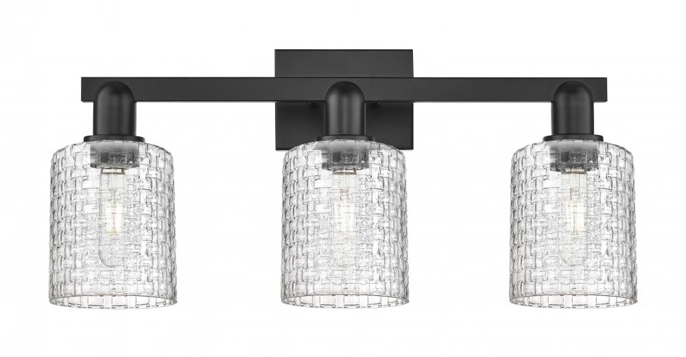 Cobbleskill - 3 Light - 24 inch - Matte Black - Bath Vanity Light