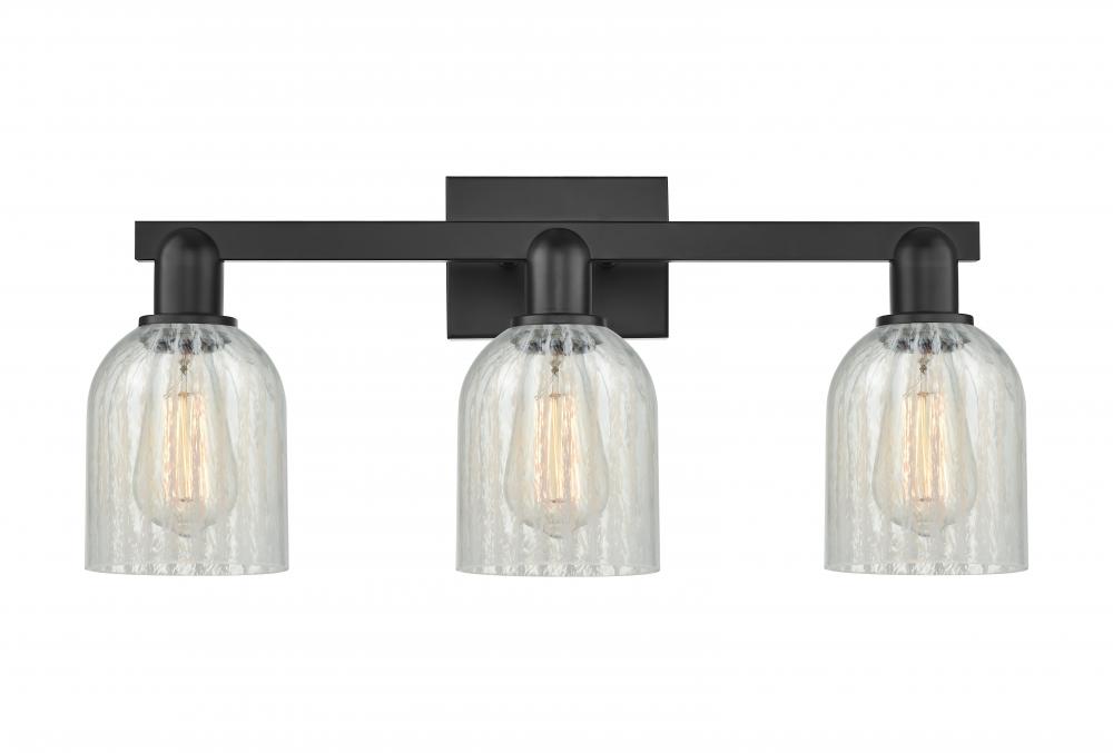 Caledonia - 3 Light - 24 inch - Matte Black - Bath Vanity Light