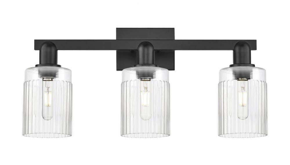 Hadley - 3 Light - 24 inch - Matte Black - Bath Vanity Light