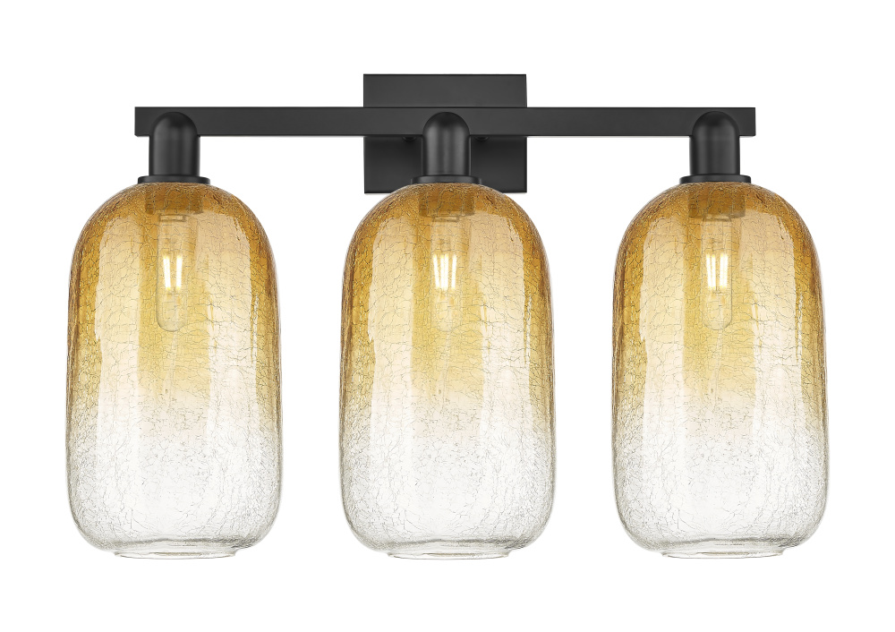 Brookhaven Cloche - 3 Light - 26 inch - Matte Black - Bath Vanity Light